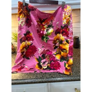 talbots lined‎ flowered skirt 18